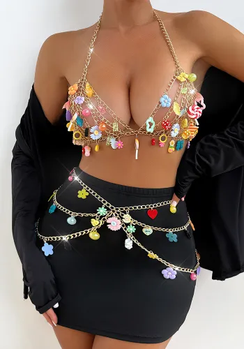 Fashion Resin Cartoon Body Chain Set