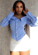 Women's Long Sleeve Top Off Shoulder Shirt