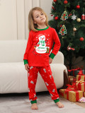 White Snowman Christmas Parent-Child Set Autumn And Winter Mother And Daughter Christmas Family Outfit Red Pajamas