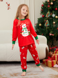 White Snowman Christmas Parent-Child Set Autumn And Winter Mother And Daughter Christmas Family Outfit Red Pajamas