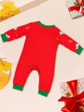 White Snowman Christmas Parent-Child Set Autumn And Winter Mother And Daughter Christmas Family Outfit Red Pajamas