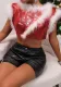 Christmas Holiday Women's Sexy Sequins Patchwork Fur Party Top