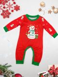 White Snowman Christmas Parent-Child Set Autumn And Winter Mother And Daughter Christmas Family Outfit Red Pajamas