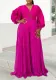 Plus Size Women's Autumn And Winter Long Sleeve Beaded Sexy Wide Leg Pleated Africa Jumpsuit