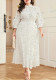 Plus Size Women Spring Elegant Ruffle Polka Dot Print Dress