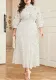 Plus Size Women Spring Elegant Ruffle Polka Dot Print Dress