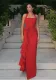 Women Fall Sexy Flower Slit Dress