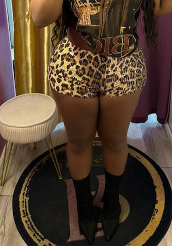 Women sequin shorts