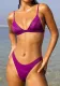 Solid Color Bikini Swimsuit