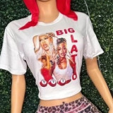 Women American Retro Short Sleeve T-Shirt