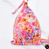 Floral Swimsuit Lace Halter Neck Sexy Bikini
