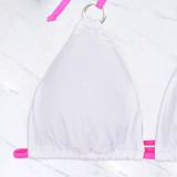 Floral Contrast Color Two Pieces Sexy Swimsuit Women Bikini