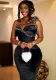 Women Beaded Sexy Bodycon Dress