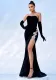Women Off Shoulder Wrapped Formal Party Bodycon Slit Evening Dress