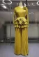 Autumn Plus Size Women's Chic Career Fashion Pleated Long Sleeve Top Wide Leg Pants Two Piece Suits