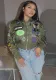 Embroidered Casual Bomber Jacket