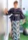 Plus Size African Women Sequin Belt Party Dress