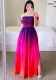 Women Off Shoulder Printed Slit Dress