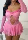 Women Fall Sexy Off Shoulder Hollow Lace Jumpsuit