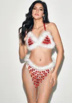 Women's Autumn Gemstone Chain Tassel Sexy Bikini Set
