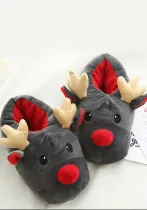 Christmas Cartoon Christmas Deer Slippers Plush Slippers
