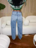 Women Patchwork Trendy Removable Denim Pants
