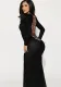 Front And Back Lace-Up Women's Autumn Sexy Long Dress