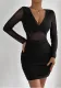 Spring Autumn Women's Sexy Fashion Slim Bodycon Dress
