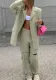 Fashion Striped Loose Women's Spring Autumn Casual Blazer Trousers Two-Piece Set