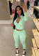 Women Fall and Winter Feminine Crop Long Sleeve Top and Long Pants Two-Piece Set