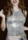 Pure Color Hollow Halter Neck Vest Women's Fashion Casual Slim Top