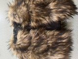 Women Patchwork Winter Warm Long Sleeve Crop Faux Fur Jacket