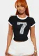 Autumn Street Slim Sexy Print Girl Short Top Short Sleeve T-Shirt