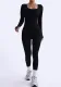 Women Sports Yoga Long Sleeve Jumpsuits