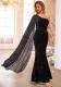 Chic Sexy One Shoulder Shiny Sequin Formal Party Long Evening Dress