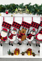 Women Christmas Tree Ornaments Snowman Santa Claus Socks