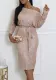 Women Slash Shoulder Sequin Sexy Formal Party Dress