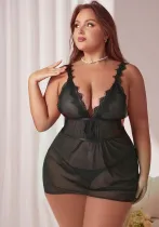 Plus Size Women Mesh Dress Sexy Lingerie
