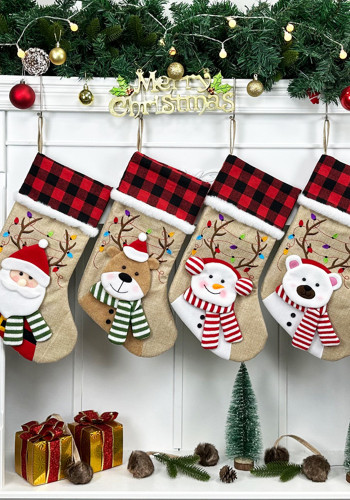 Women Christmas Tree Ornaments Snowman Socks