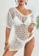 Women Cover-Up Summer V-Neck Slit Hollow Cover-Up Bikini Dress