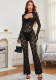 Autumn Women's Street Trendy And Low Back Lace Jumpsuit