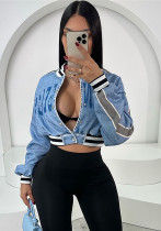 Autumn Street Loose Trend Printed Short Long Sleeve Casual Fashion Jacket