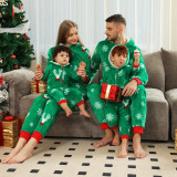 Christmas Family Wear flannel zippered hooded Jumpsuit