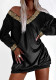 Women's sequin ribbon Patchwork Velvet long sleeve Casual dress