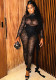 Fashionable women's autumn sexy mesh Jumpsuit