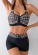 Women Printed Bikini Lace-Up Two Pieces Swimsuit