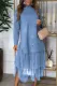 Women Fall/Winter Casual Mesh Top and Skirt Two-piece Set