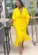 Plus Size Women Turndown Collar pleated Top and tassel Skirt two-piece set