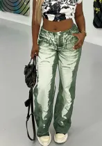 Autumn Women's Clothing Street Casual Print Trousers