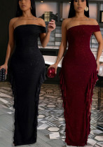 Women slit sexy Off Shoulder dress